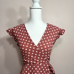 Peplum Polka Dot Top